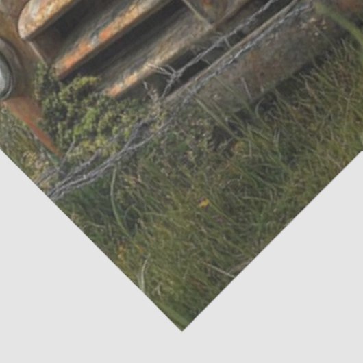 Decoupage Nostalgische Rusty Boerderij Vrachtwagen Tissuepapier (Detail)