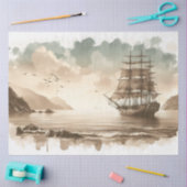 Decoupage Oceaan Zeilschip Aquarel Tissuepapier (Craft)