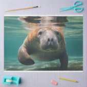 Decoupage Ocean Manatee Family Tissuepapier (Craft)