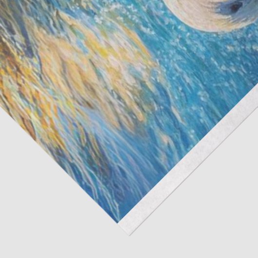 Decoupage Ocean Uitzicht Manatee Family Tissuepapier (Detail)