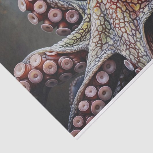 Decoupage octopus digitaal schilderen tissuepapier (Detail)