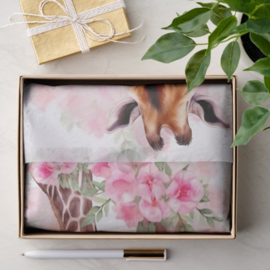 Decoupage oerwoud giraffe liefhebbers tissuepapier (Geschenk)