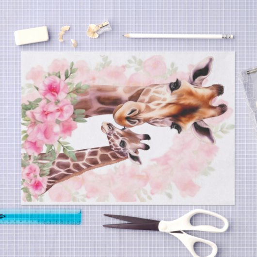 Decoupage oerwoud giraffe liefhebbers tissuepapier (Craft)