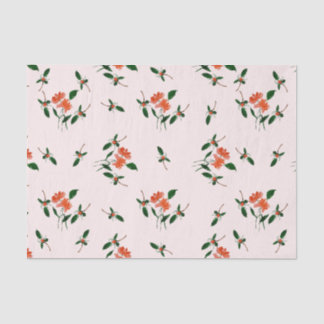 Decoupage of cadeau met de hand geschilderde bloem tissuepapier