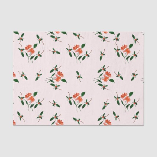 Decoupage of cadeau met de hand geschilderde bloem tissuepapier (Voorkant)