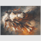 Decoupage Oil Painted Horse Portrait Art Tissuepapier (Voorkant)