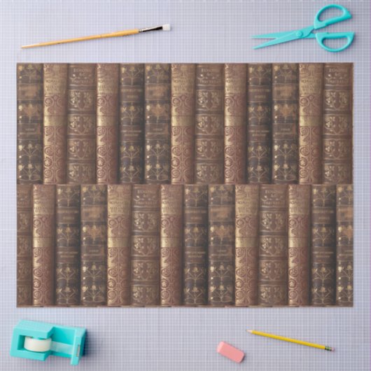 Decoupage Old Book Spines (Heraldic) Tissuepapier (Craft)