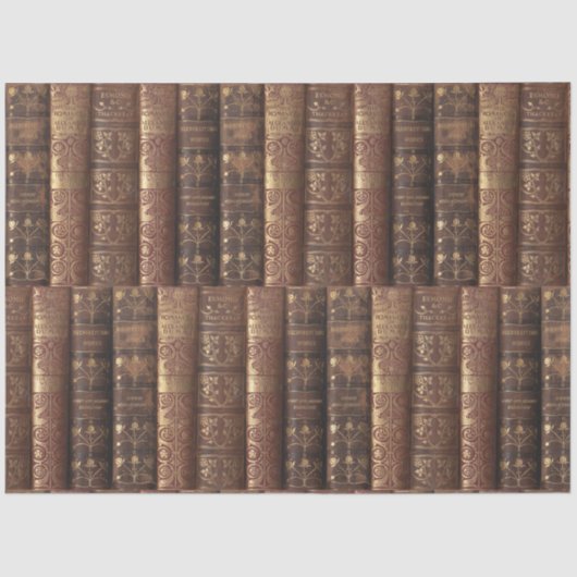 Decoupage Old Book Spines (Heraldic) Tissuepapier (Voorkant)