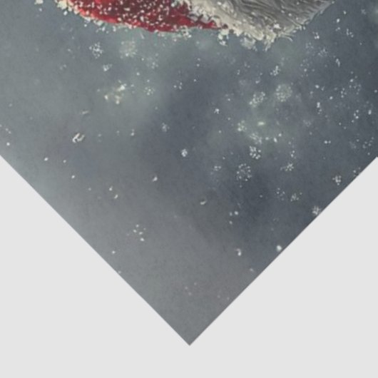 Decoupage Ole Saint Nick Santa Claus Tissuepapier (Detail)