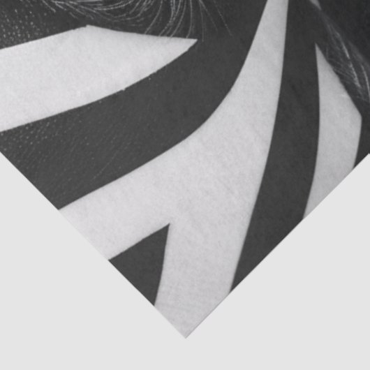 Decoupage Optical Black White Face Illusion Tissuepapier (Detail)