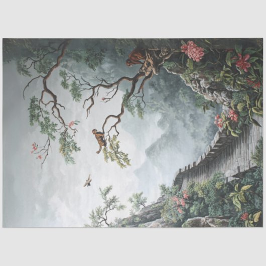 Decoupage Oriental Landscape Wallpaper Design Tissuepapier (Voorkant)