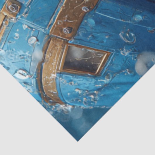 Decoupage otter in blauw buitenruimtepak tissuepapier (Detail)