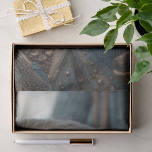 Decoupage Otter Warrior Blue Suit Tissuepapier (Geschenk)