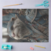 Decoupage Otter Warrior Blue Suit Tissuepapier (Craft)