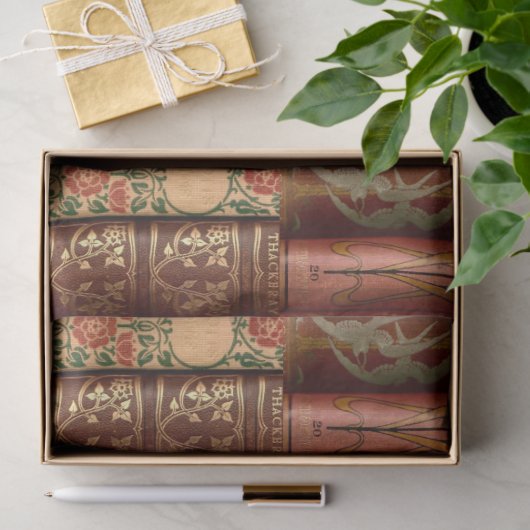 Decoupage Oude Boek Spines Milton Tissuepapier (Geschenk)