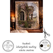 Decoupage Oude Ierse Kasteel Overgroeid met Klimop Tissuepapier