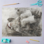 Decoupage Oude Wereld Charm Santa Instelling Tissuepapier (Craft)