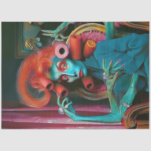 Decoupage overdreven Aanbevolen Persoon grillig Tissuepapier (Voorkant)