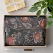 Decoupage - Overvloed aan rozen op zwart - Tissuepapier (Geschenk)