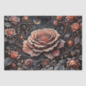 Decoupage - Overvloed aan rozen op zwart - Tissuepapier (Voorkant)