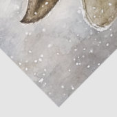 Decoupage Paard dragen Cowboy Pet Winter Scene Tissuepapier (Detail)