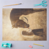 Decoupage Paard & Meisje in het Veld Tissuepapier (Craft)