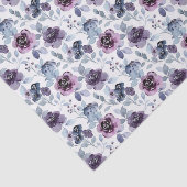 Decoupage Paarse Bloemen Waterverf Tissuepapier (Detail)