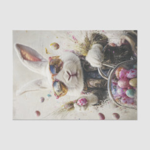 Decoupage Paas Konijn Lederen Jas Egg Hunt Tissuepapier