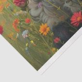 Decoupage Paasbloemen Zwart Gezicht Schapenveld Tissuepapier (Detail)