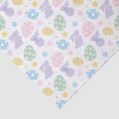 Decoupage Paashaas Eieren Pastel Tissuepapier (Detail)