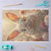 Decoupage Paashaas Grote ronde bril Tissuepapier (Craft)