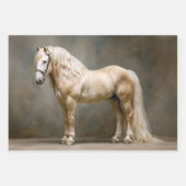 Decoupage Palomino Horse Portrait Inpakpapier Vel (Voorkant 2)