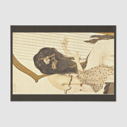 Decoupage Paper 10"x15" - Raphael Kirchner 16 Tissuepapier (Voorkant)