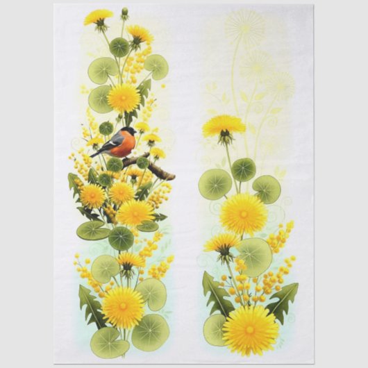 Decoupage Paper Colorful Garden Tissuepapier (Voorkant)