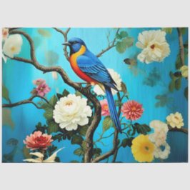 Decoupage Paper Colorful Garden Tissuepapier