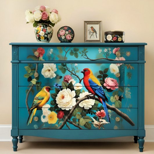 Decoupage Paper Colorful Garden Tissuepapier