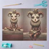 Decoupage Paper Melancholic Clown Tissuepapier (Craft)