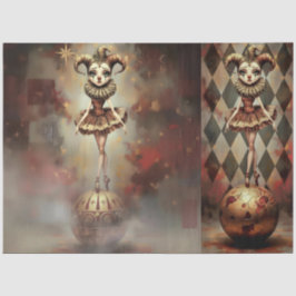 Decoupage Paper Melancholic Clown  Tissuepapier
