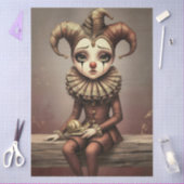 Decoupage Paper Melancholic Clown Tissuepapier (Craft)