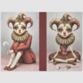 Decoupage Paper Melancholic Clown  Tissuepapier (Voorkant)