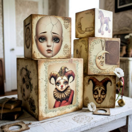 Decoupage Paper Melancholic Clown  Tissuepapier