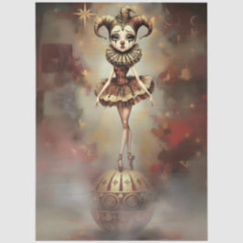 Decoupage Paper Melancholic Clown Tissuepapier