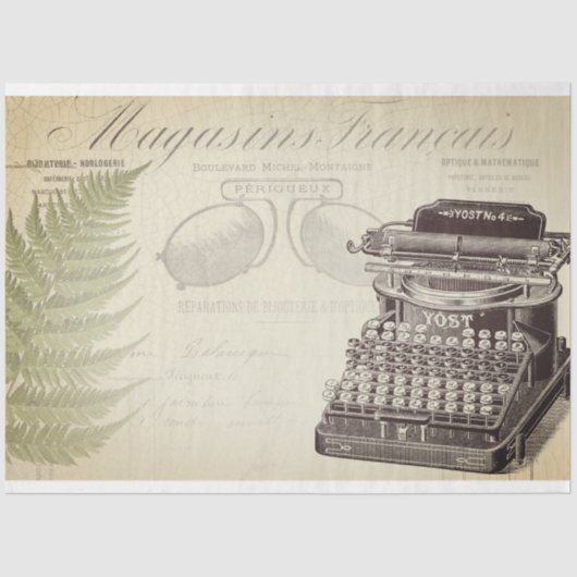 Decoupage Paper voor schrijfmachines voor meubelen Tissuepapier (Voorkant)