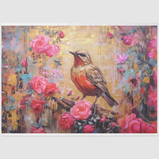 Decoupage papier- Botanische fijne kneepjes 2 Tissuepapier (Voorkant)