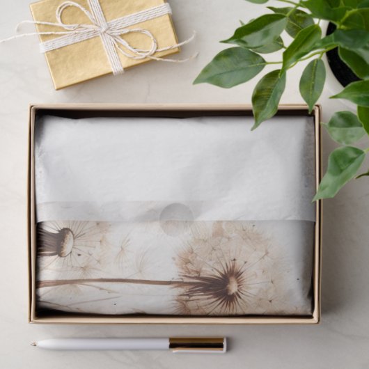 Decoupage papier botanische paardenbloem bloemen (Geschenk)