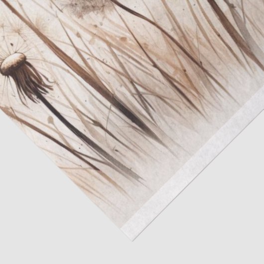 Decoupage papier botanische paardenbloem bloemen (Detail)