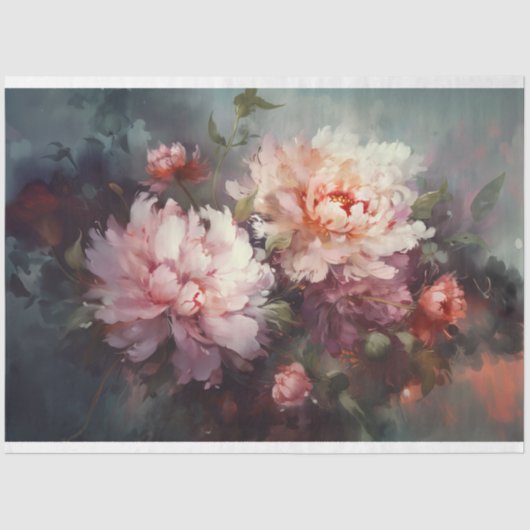 Decoupage papier, De taal van bloemen 2 Tissuepapier (Voorkant)