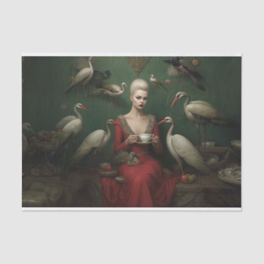 Decoupage papier, inpakpapier Avian Tea Delight Tissuepapier (Voorkant)