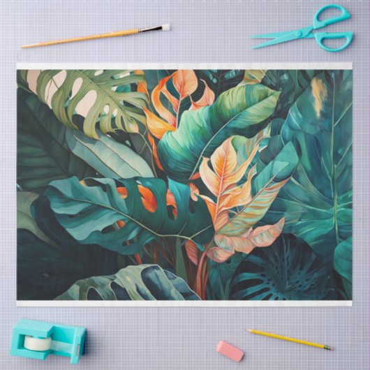 Decoupage papier, inpakpapier - betoverd Oerwoud Tissuepapier (Craft)