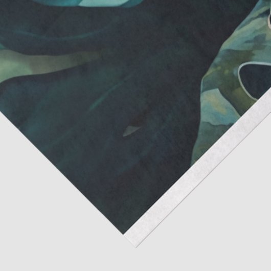 Decoupage papier, inpakpapier - betoverd Oerwoud Tissuepapier (Detail)